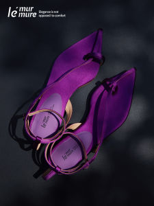 Le Murmure Minimalist Multi-Color Flat Bottom Sandals Womens Cozy Fit Style Wine-soaked Plum Blossom Silk Fashionable Casual Shoes