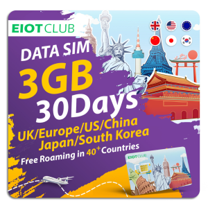 EIOTCLUB Europe SIM Card Coverage in The US/Europe/China/Japan/South Korea 5G/4G