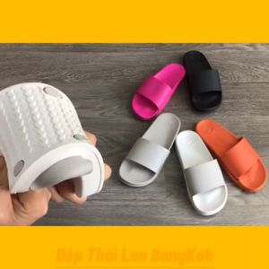 Dép Thái Lan Nữ Quai Ngang Chính Hãng Monobo Moniga 12 Họa Tiết Trơn quai kiểu nhún bèo - màu đen hồng tím be đỏ