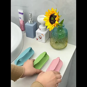 Bàn chải giặt đồ vệ sinh bàn chải chà giày chà quần áo mềm bằng nhựa có tay cầm