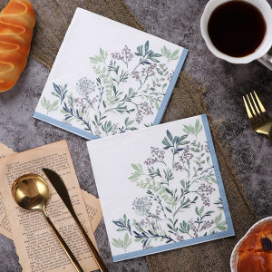 New Arrival New Chinese Style Colored Napkin Blue Print Tissue Facial Tissue Wedding Paper Butterfly Bone Bat Paper