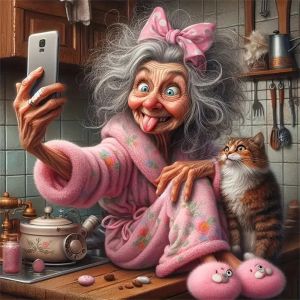 500 Pieces Jigsaw Puzzle for Adults Cartoon Old Woman Paper Puzzles Home Decor Wall Display Festival Gift