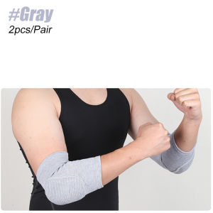 1Pair Compression Elbow Pads for Sports Thick Sponge Elbow Brace Support Non-Slip Breathable Elbow Sleeves for Basketball