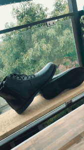 Sepatu Semi Formal Tinggi Pria Dewasa Warna Hitam - Untuk Sekolah Formal dan Kasual