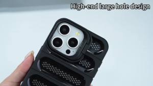 Translucent Heat Dissipation Phone Cases For iPhone 11 12 13 14 15 Pro Max Case With Camera Invisible Holder Breathable Soft Bumper Matte Clear Back Cover