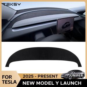 Dashboard Cover for Tesla New Model Y Juniper 2025 Launch 2025+ Suede Dash Mat Anti-Glare and Sun Protection