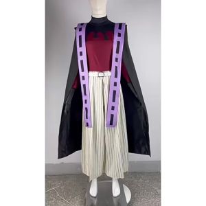 Anime Demon Slayer Kimetsu No Yaiba Douma Cosplay Costume Kimono Cloak Wig Outfit for Men Women Halloween Carnival Party