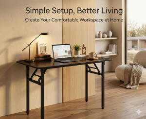 Global Foldable Table Dining Table/Office Table/Study Table Dining Table Folding Computer Desk For Room Computer Table For Desktop Pc Computer Study Table Folding Table Heavy Duty