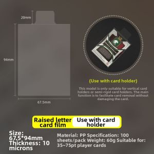 HUIZHIBAO | Raised Lettering Card Protector Easy Pull-out Applicable Cards