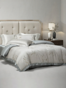 Boyang Home Textile | Luxurious Advanced Feel Long Staple Cotton Jacquard Bedding 4-Piece Set