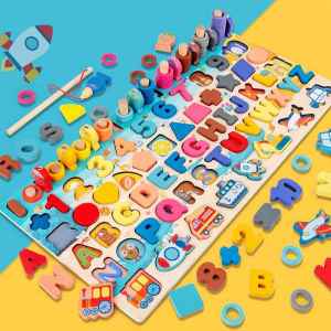 LIWAN | Educational Combination ABC Blocks & Number Matching Puzzle Toy
