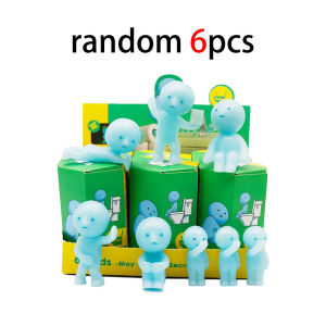 Bandai | Glow In The Dark Mini Figure Series Yoga Bedroom Fitness Bathroom Luminous Doll Set Home Decor Gift