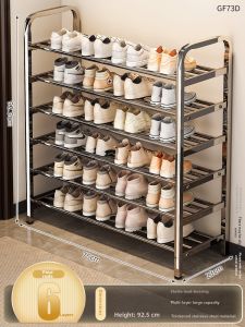 ZHUANJIAO | Stainless Steel Multi Layer Shoe Rack Space Saver for Home Entryway Compact Narrow Design Heavy Duty Shoe Organizer for Apartments Dorms No Tools Installation