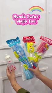 Sikat Botol susu Bayi 2in1 4in1 7in1 Sikat Spon pembersih botol susu bayi Random Colour Pembersih Dot Alat Cuci Sponge Pembersih