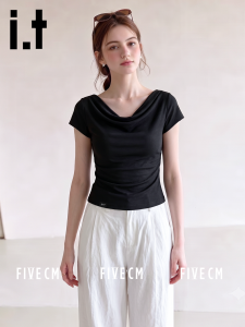 Ruffled Waist Crop Short Sleeve T-Shirt