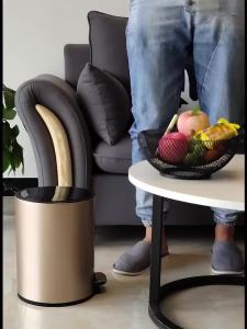 Foot Pedal Silent Trash Can Stainless Steel