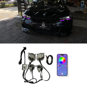 Mô-đun Đèn Chạy Ban Ngày (DRL) Đa Màu Sắc Điều Khiển Bằng Ứng Dụng RGB Xanh Đỏ Dành Cho Đèn Pha LED BMW 3 Series G20 G21 12V Đèn Xi Nhan Mắt Thiên Thần Màu Vàng