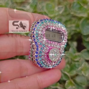 Tasbih Diamond Pelangi Tali Karet Non LED Mewah Indah Sembilan Warna