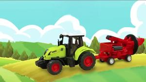 Tractor Inertia Car Farm Tractor Truck Transport Pulverizer Model Baby Car Boy Toy Engineering Car Childrens Educational Toys