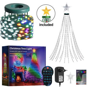 USB 2.1M 400LEDs Christmas Lights Holiday String Lights with Star Shape Smart LED Xmas Tree for Indoor Outdoor Decor