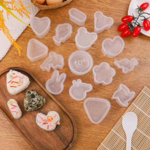 Khuôn Làm Cơm Nắm Onigiri Khay Dụng Cụ Ép Cơm Bento Tạo Hình Cho Bé Ăn Dặm