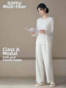 Multiseason Thin Long Sleeve Sleepwear with Padded Bra