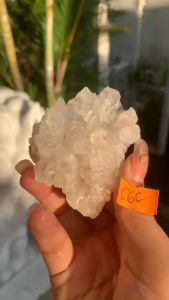 Bụi đá Thạch Anh tinh thể Lemurian phale chóp nhọn năng lượng vũ trụ tán sắc lắp lánh thiền định 668