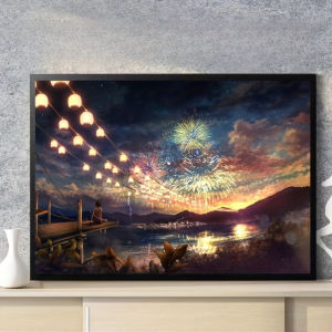 500/1000/1200/2000PCS Jigsaw Puzzle Nighttime Firework Girl Scene For Adults Great Weekend Relaxation And Family Fun
