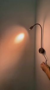 Touch Dimming LED Lighting Modern Hose Wall Lamp LED Household Gooseneck Lamp DC 5V 3W Bedside Reading Wall Light Spotlight