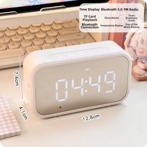 Bluetooth Alarm Clock with Mirror for Student