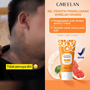 GMEELAN Orange Exfoliating Gel 50g Pengelupasan Kulit Peeling Blackhead Remova Eksfoliasi Wajah Mengangkat Sel Kulit Mati Peeling Face Skincare BPOM