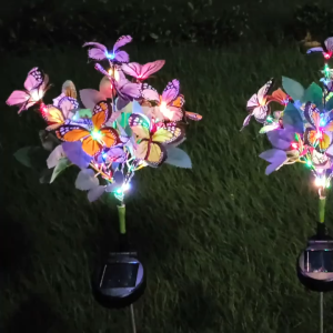 Solar Light Outdoor Waterproof Butterfly Flower Light For Christmas Garden Lawn Landscape Decoration