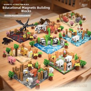 LINGYE | Minecraft 3D Magnetic Cube Figure