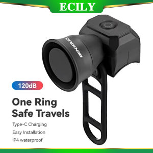 New Bicycle Horn Mountain Bike USB Charging Waterproof Electronic Bike Bell Riding Equipment Childrens Scooter Accessories ECILY