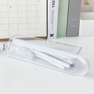 KOKUYO Transparent Pencil Case Large Capacity Japanese Style Girls Stationery Bag High Aesthetic Value Exam Special Use