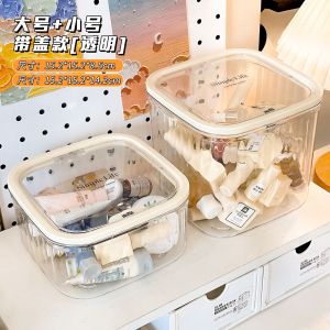 ช่องเก็บของแบบใส Acrylic สำหรับเก็บเครื่องสำอาง ตัวอย่าง ของเล็ก ของใช้ในชีวิตประจำวัน ชั้นวางของสำหรับโต๊ะทำงาน