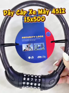 Khóa dây xe đạp xe máy 5 số Tonyon 4512 - Made in Taiwan