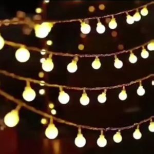 Lampu LED Tumblr Bola RGB Hias Dekorasi Natal Bulat Tumbelr Lamp Model Anggur 5 Meter Warna Warni Lampu Pesta
