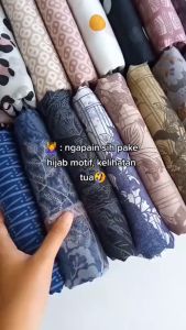 Hijab Segiempat Jumbo Syari130×130 Kerudung Segiempat Voal Motif Terbaru Full Series