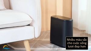 Thùng Rác Nhà Vệ Sinh Thông Minh CCKO 9L Nắp Nhấn Bật Ngăn Mùi Có Ngăn Phân Loại Rác Khô Ướt Giấu Túi Rác Dáng Hẹp Cao Cấp