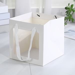 New Design 15cm Square Kraft Paper Bags (with Transparent Window) Suitable for Gift Packaging Party Favors Birthdays