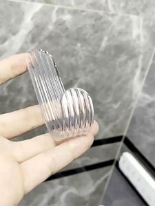 ( móc trong chữ l có vân ) combo 5 móc dán tường treo đồ nhà tắm treo đồ linh tinh trong suốt sang trọng