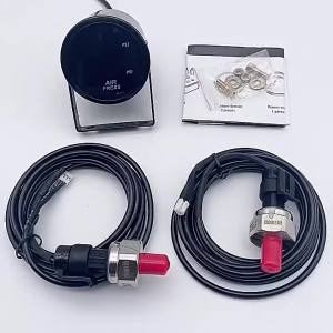 RYSJM | AD 0-290PSI 52mm Dual Air Suspension Digital Air Suspension Pressure Gauge Red LED with 1/8 NPT Electrical Sensors Air Ride