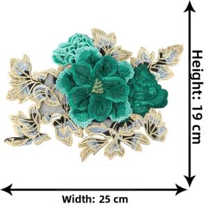 HUAYASEN | Large Embroidered 3D Peony Patch Clothes Decoration