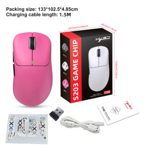 HXSJ | HXSJ T700 Ultra-Light Wireless Gaming Mouse Tri-Modes BT5.2/Type-C Wired/2.4G 1KDPI For Laptop PC Mac Gamer