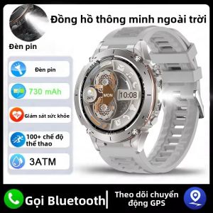 Đồng Hồ Thông Minh Quân Sự Mới 2025 GPS Chống Nước 3ATM Pin 730mAh Gọi Bluetooth Theo Dõi Nhịp Tim & Huyết Áp Theo Dõi Thể Thao Dành Cho Nam