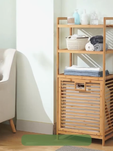 ครัวเรือน ตะกร้าซักผ้าขนแกะน่านง่ายๆญี่ปุ่นตู้เก็บข้อมูลหลายชั้นสำหรับชั้นวางที่เก็บข้อมูลชั้นวางของที่เก็บพื้นห้องน้ำ