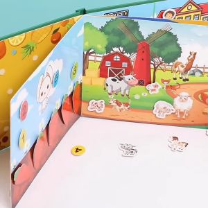 (ENG) Busy Book Quiet Book Play Book Montessori Book Early Learning Kids Books Toddler Book Activity Book for Kids安静书