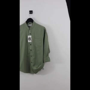 OKSTYLEE Kemeja Shanghai Koko Slimfit Lengan Panjang Pria Sage 2350