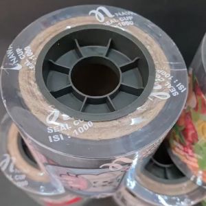 1 DUS 12 ROLL PLASTIK LID CUP SEALER 1000 900 CUP KARTUN POLOS BUAH TEH DRINK SEAL TUTUP GELAS PLASTIK GROSIR